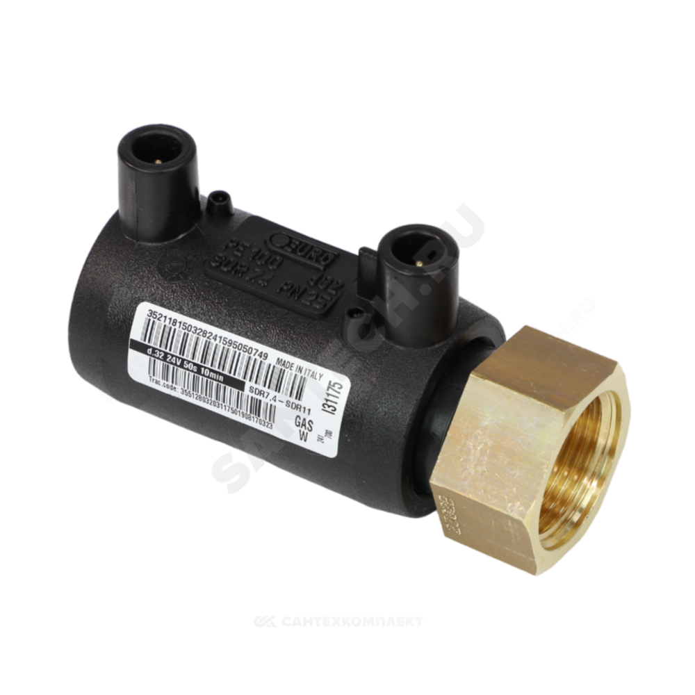 Муфта электросварная ПЭ100 Дн 63х2" ВР Ру25 SDR7,4 EUROSTANDARD 2162160063