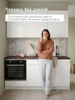 Кухонный гарнитур, 182х60х200, Кнок, KNOXHULT (КНОКСХУЛЬТ), белый, Marmur