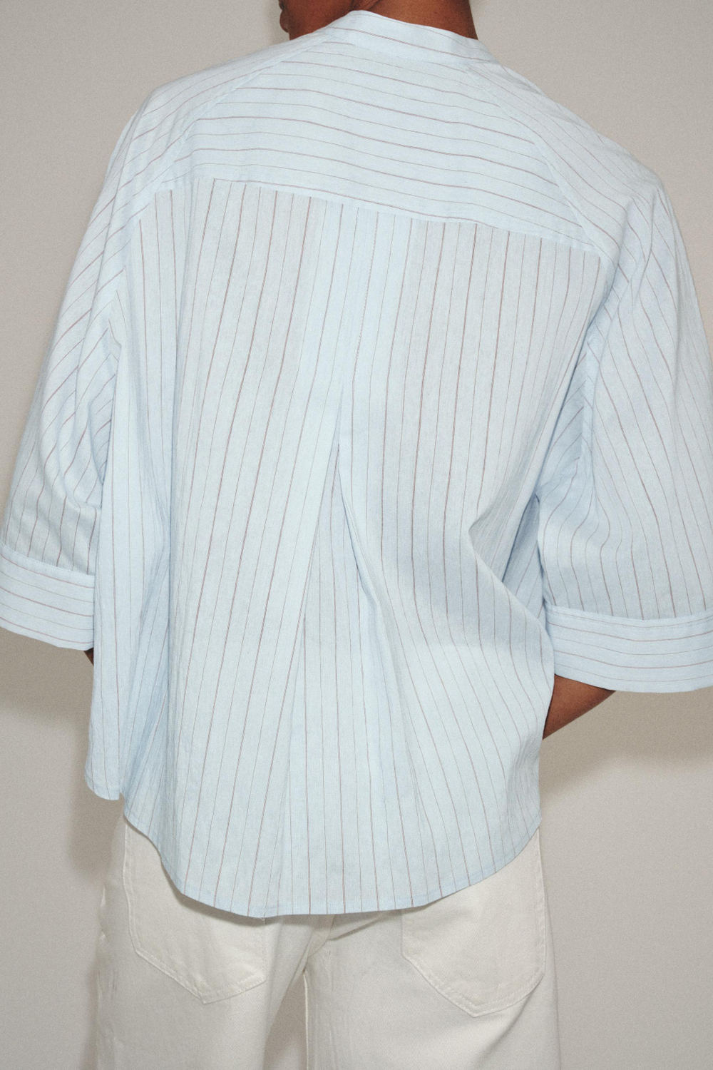 Асимметричная рубашка в полоску — ZW COLLECTION — ZARA