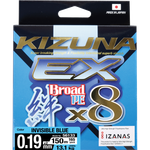 OWNER Шнур Kizuna EX X8 Broad PE invisible blue 150м 0.19мм 13.1кг