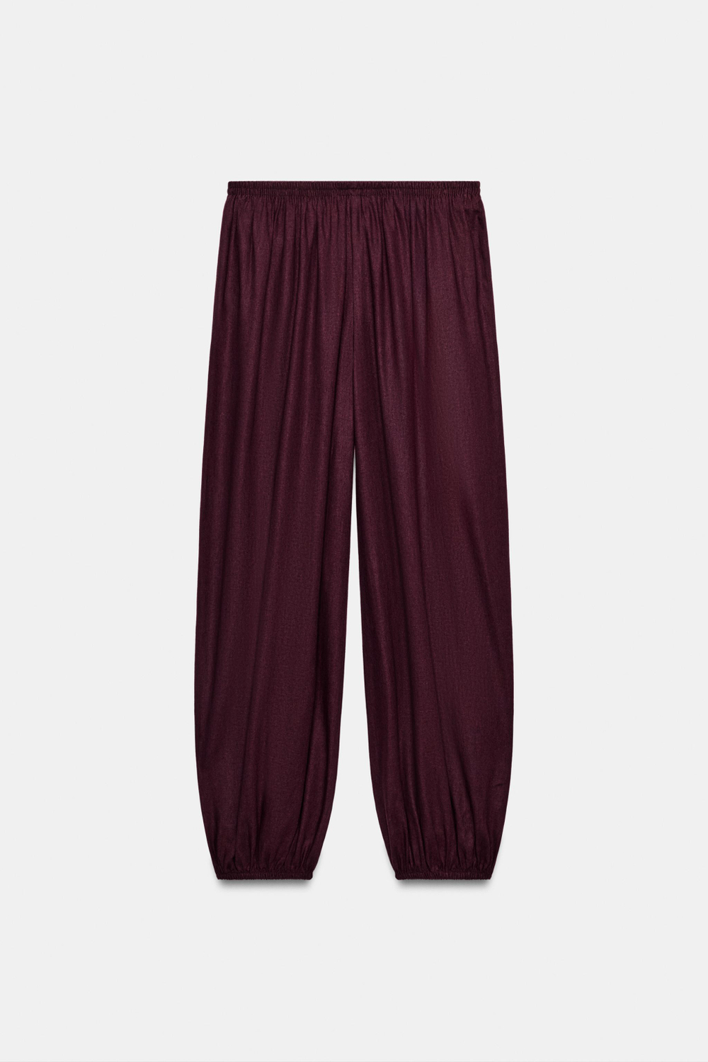 БРЮКИ-ШАРОВАРЫ ИЗ ЛЬНА — ZARA
