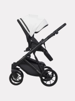 Коляска 2 в 1 Riko Basic Montana Ecco цвет 32 White-Light Silver (белый-св.серый)