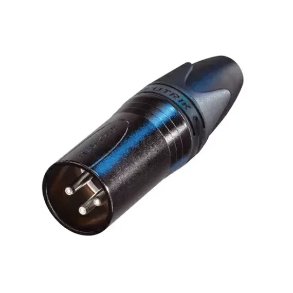 Neutrik NC3MXX-HA-BAG кабельный разъем XLR male, обжимные контакты,чернёный корпус