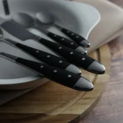 Вилка столовая 21 см ручка черный пластик Grazia P.L. Proff Cuisine [12]