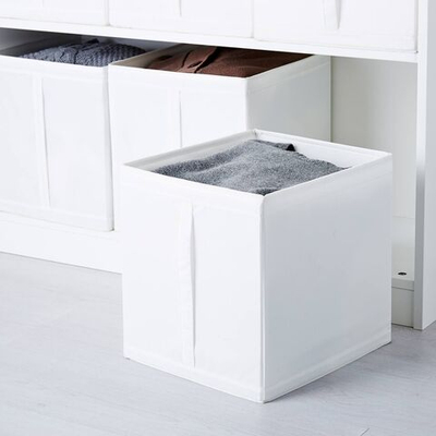 Короб для хранения из текстиля SKUBB IKEA, 31x34x33 см, белый 3 шт
