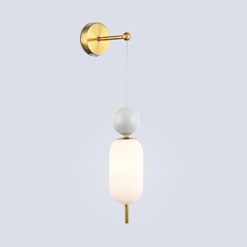 Бра 1*G9 LH53108 латунь/серый/белый матовый High Light Ceramo Modern Ambrella