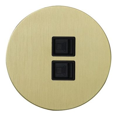 Двойная комп. розетка RJ45, золото, Salvador, EU040107