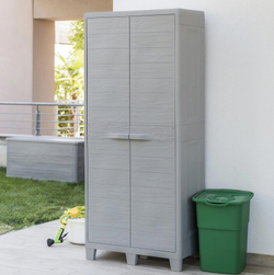 Уличный пластиковый шкаф Toomax Woody's XL Shelves Grey