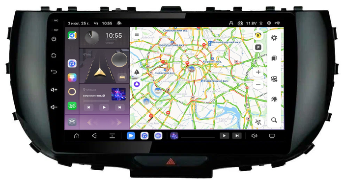 Магнитола для KIA Soul 3 2019+ - Kuberg QLed, Android 13, Быстрейшая, CarPlay, SIM-слот