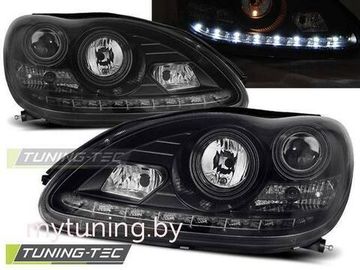 Передние фары daylight black для Mercedes S W220