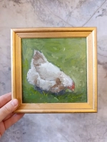 Картина маслом в рамке