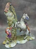 Статуэтка. Фарфор. Дон Кихот и Санчо Панса. Capodimonte. Италия