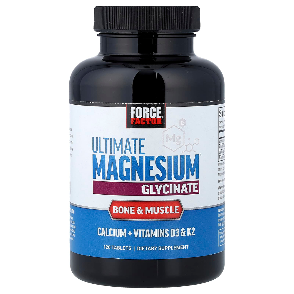 Force Factor, Ultimate Magnesium®, глицинат магния, 120 таблеток
