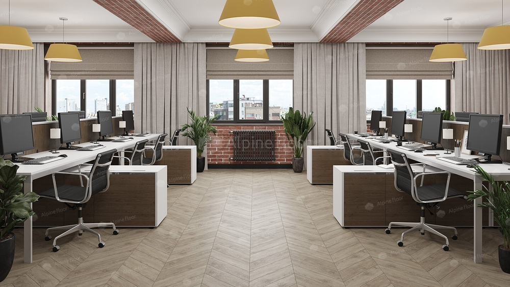 Каменно-полимерная напольная плитка Alpine Floor Шеврон (Chevron) Карите ЭКО 18-11