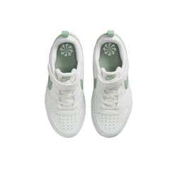 alt="Эластичные шнурки и липучка на детских кроссовках Nike Court Borough Low Recraft"