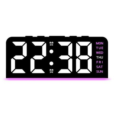 Часы-будильник настольные LED GH8033 White&Violet