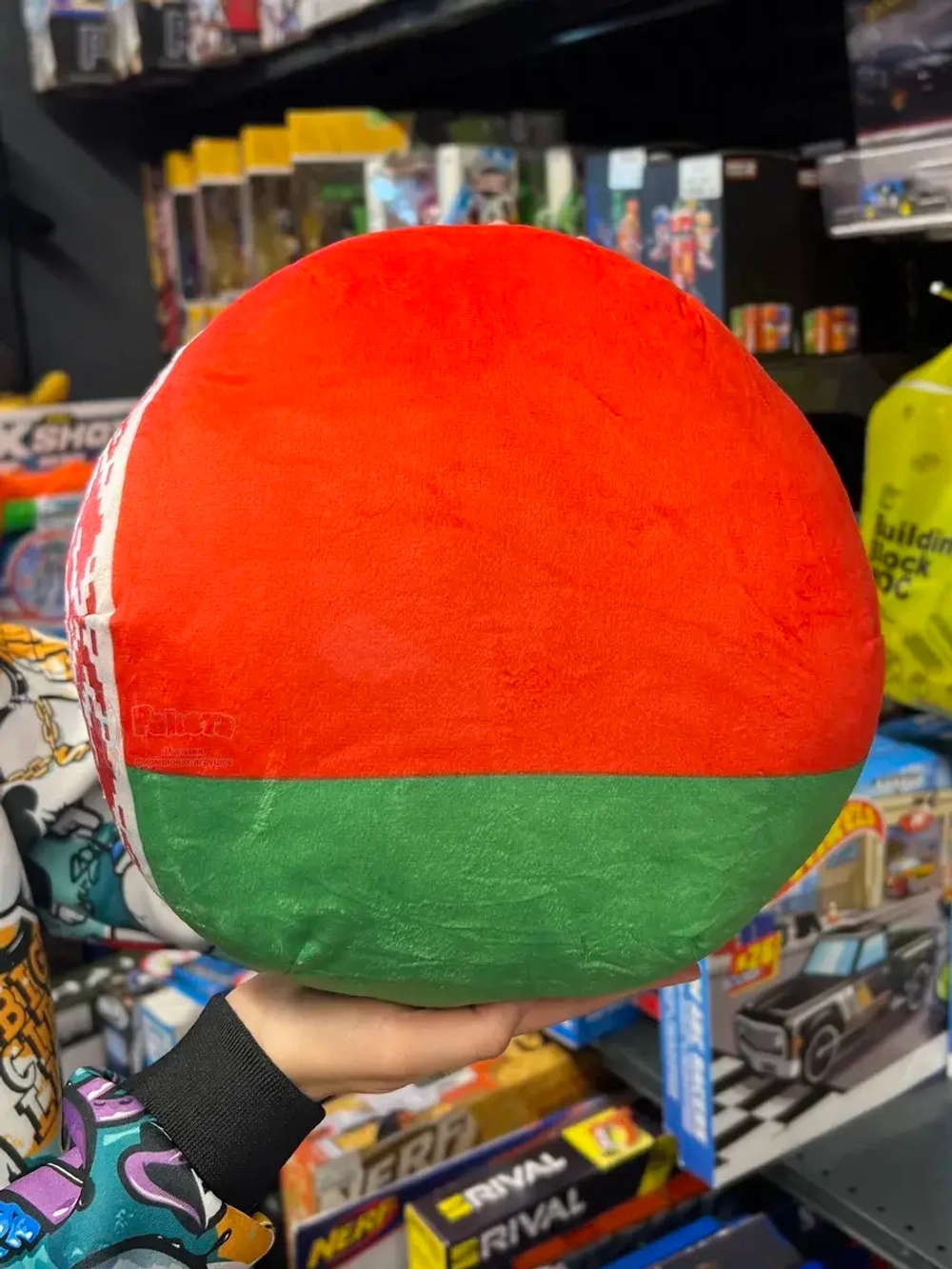 Мягкая игрушка подушка Кантриболз в виде флага Беларуси