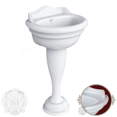 Раковина  Migliore Milady 52x40 ML.MLD-25.752.D2, декор золото