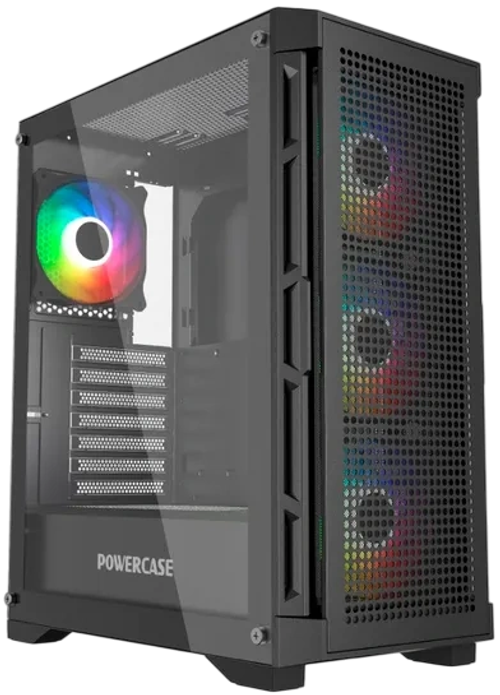 Корпус Powercase Ultimate TG ARGB Black (CUB-A4)