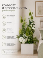Искусственные цветы для интерьера в кашпо "Белый сад"