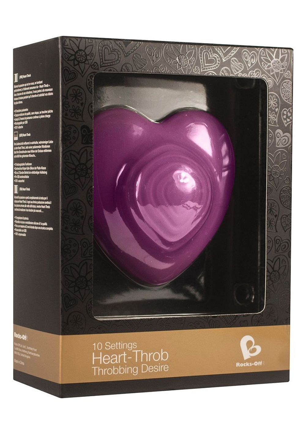 Стильный фиолетовый вибромассажер Heart Throp (Цвет: фиолетовый)