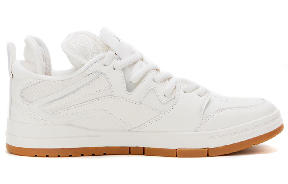 Li Ning Wave PRO Comfortable Slip Resistant Cushioning Low top Skateboard Shoes Women"s Pure White