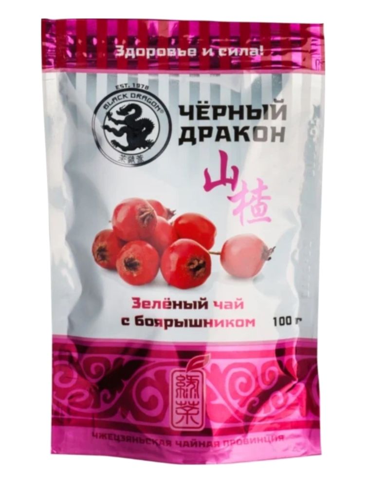 Чай зеленый Black dragon с боярышником 100 г