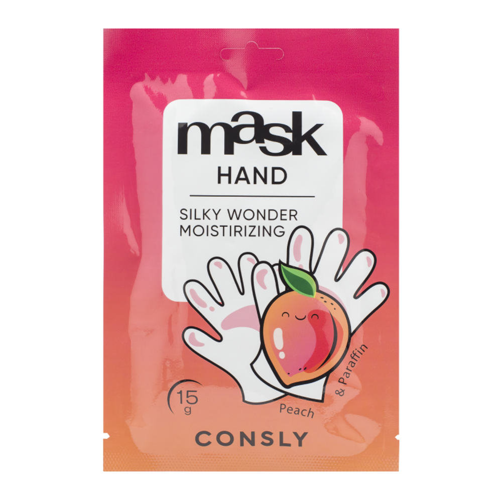 Consly Peach & Paraffin Silky Wonder Moisturizing Hand Mask парафин-маска для рук с экстрактом персика
