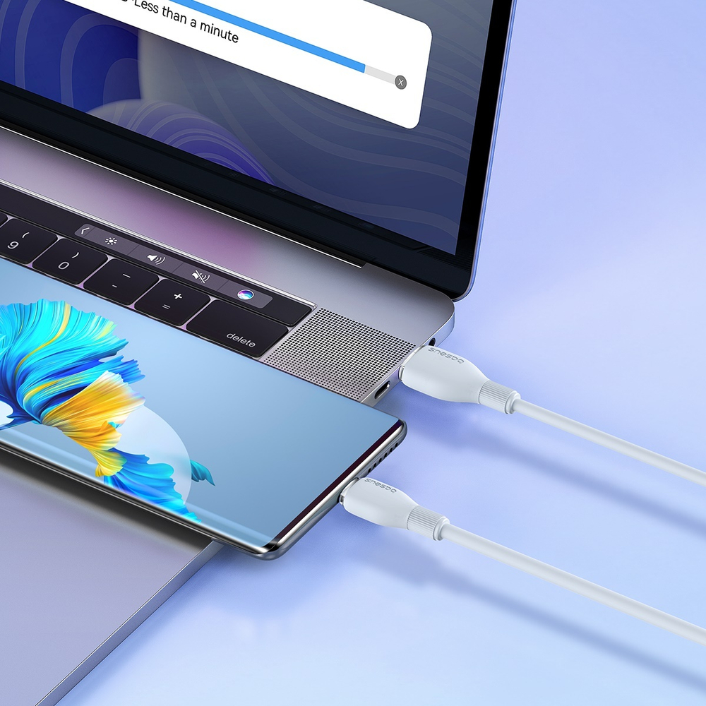 Type-C Кабель Baseus Pudding Fast Charging USB to Type-C 100W - White