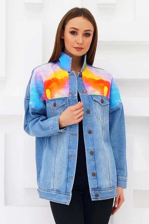 LIGVIANNI Джинсовая куртка Denim Jacket Flamingo
