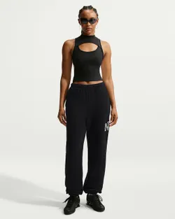 Брюки спортивные женские NIKE W NK STDO FLC MW OS LGO CF PNT