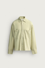 РУБАШКА RELAXED FIT В ПОЛОСКУ ИЗ СТРУЯЩЕЙСЯ ТКАНИ — ZARA