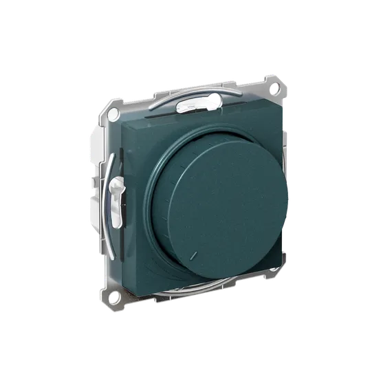 Светорегулятор поворотно-нажимной, LED, RC, 400 Вт Systeme Electric AtlasDesign Изумруд ATN000823