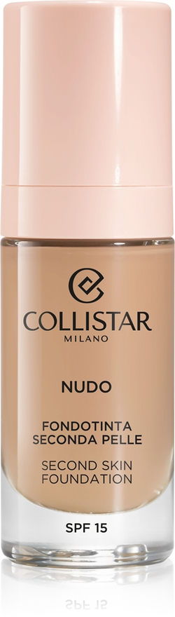 Collistar NUDO Second Skin Foundation SPF 15 - Розовый осветляющий увлажняющий тональный крем с эффектом сглаживания оттенок 3R Naturale Rosato, 30 ml