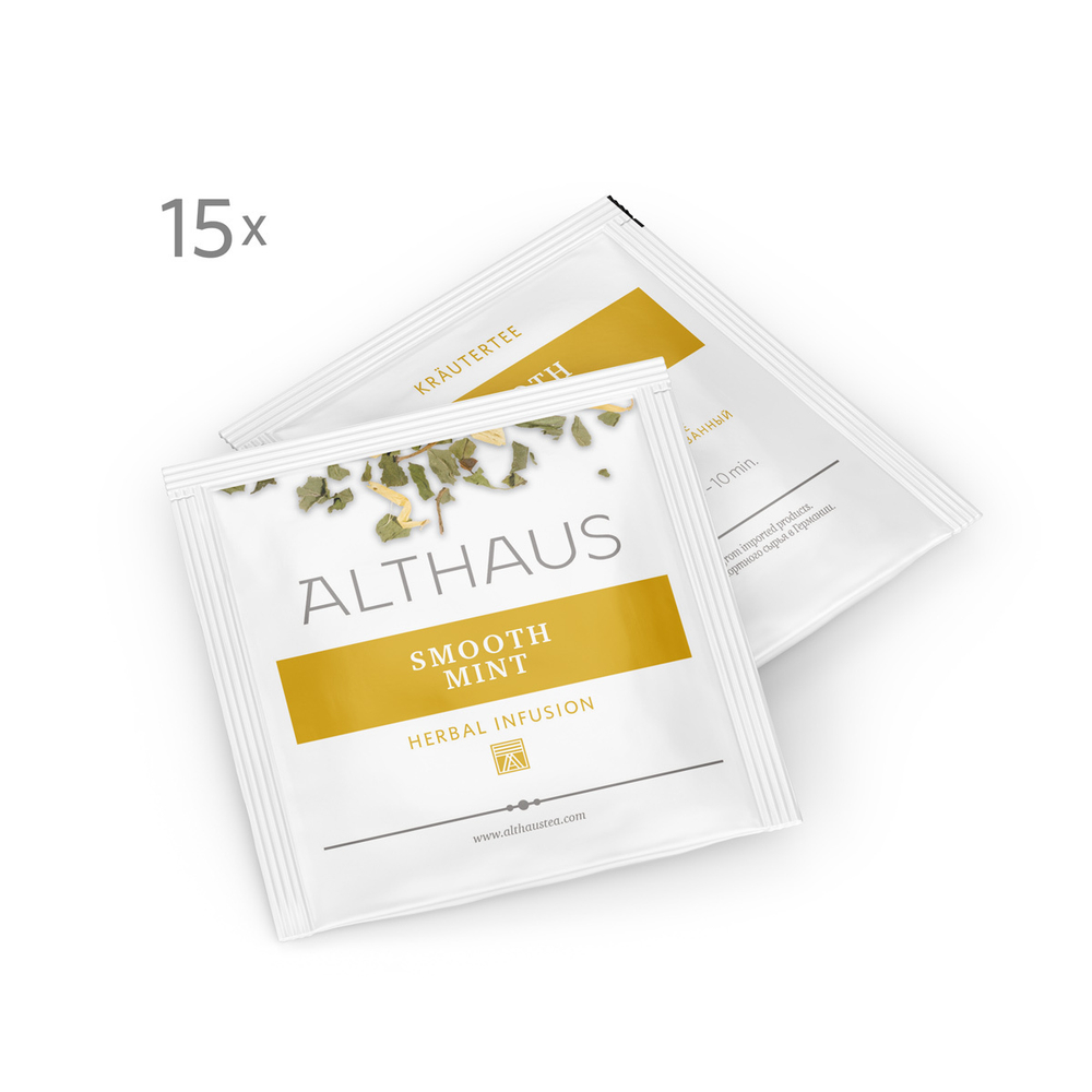 Чайный напиток травяной Althaus Milde Minze / Smooth Mint Pyra Pack в пирамидках, 15 шт