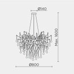Подвесная люстра MODESTYLE MS.2105.800 GD