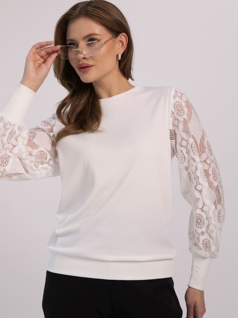 Джемпер трикотажный Арабелла (белая) Б16392-5М LT Collection
