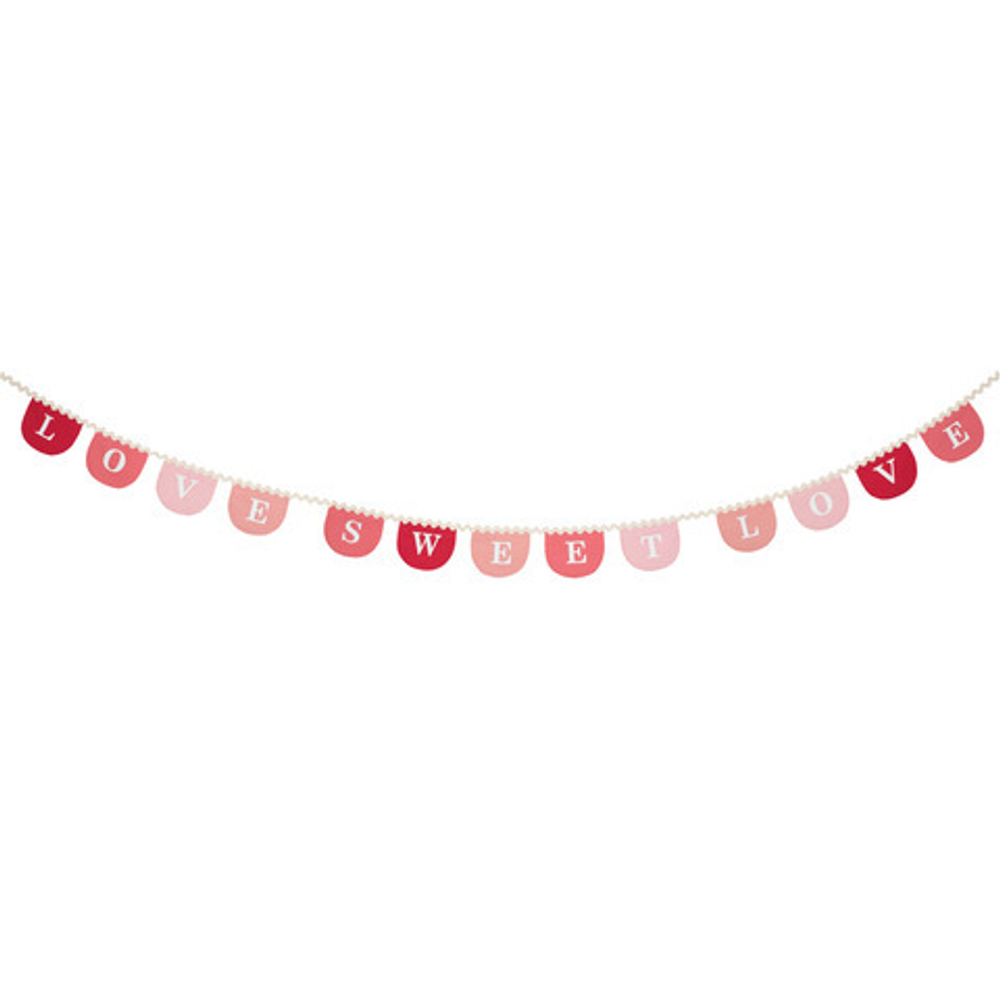 Гирлянда текстильная "Сладкая любовь" [Love Sweet] 3,7 м
