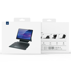 Чехол подставка с клавиатурой (RUS) от Dux Ducis для планшета iPad Pro 13 (2024-), серия DK Series Keyboard, русская клавиатура с подсветкой
