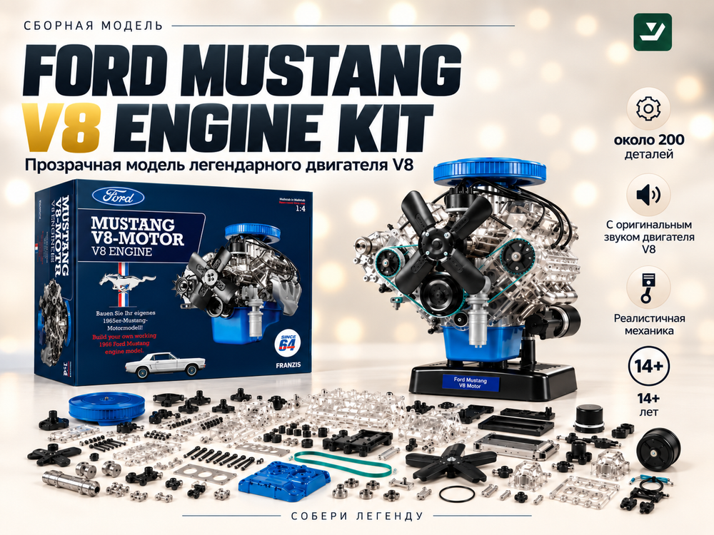 Конструктор Franzis Ford Mustang V8 Type 289