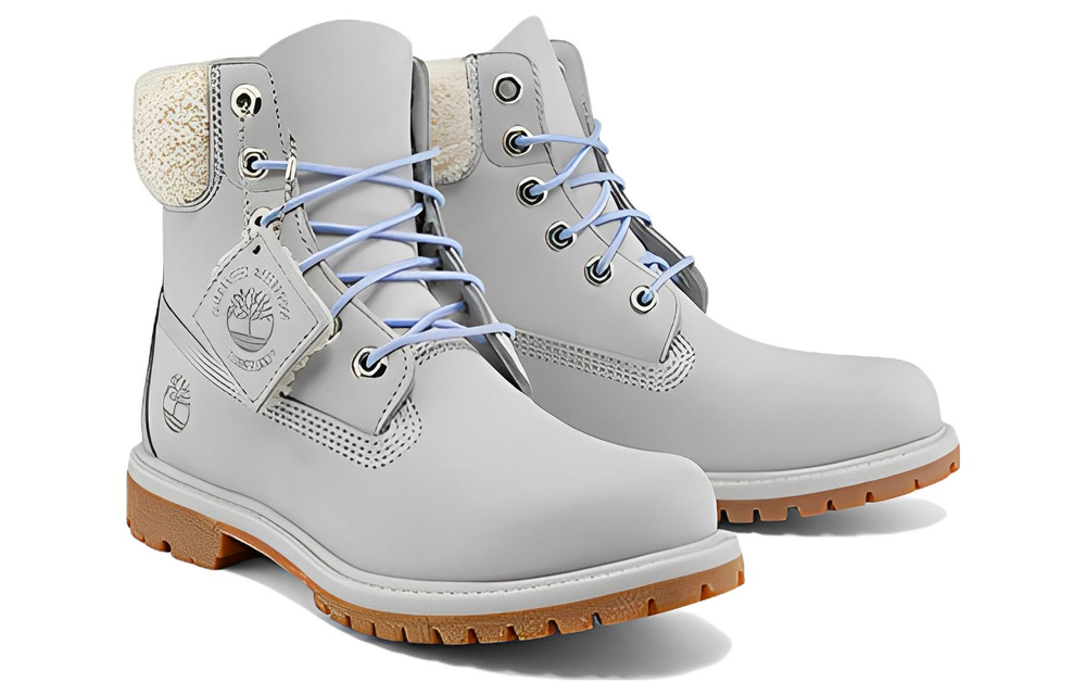 Timberland Premium 6 Inch Waterproof Boot "Light Grey Nubuck" Women"s