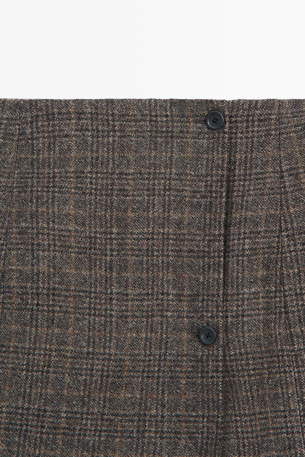 Massimo Dutti Юбка миди на запáхе с пуговицами, кротово-коричневый