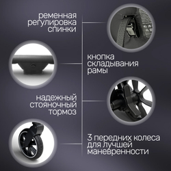 Прогулочная коляска для двойни BubaGO DUO X
