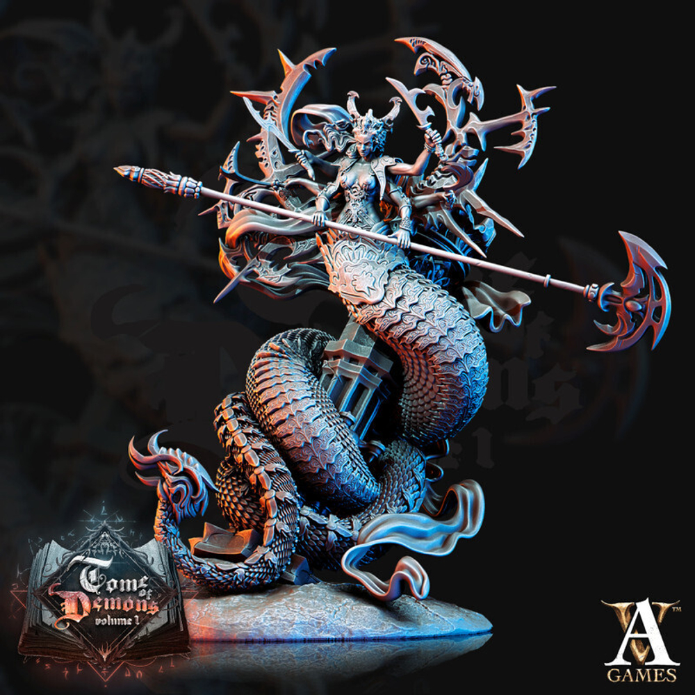 Grand Alliance Order Daughters of Khaine Dark Elves Melusai Queen Королева полузмей миниатюра для dnd, днд, pathfinder, фентези, Настольная игра, НРИ, Варгейм, РПГ