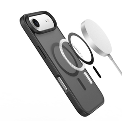 Матовый противоударный чехол черного цвета с MagSafe для iPhone Air, серия Yind Series от Dux Ducis