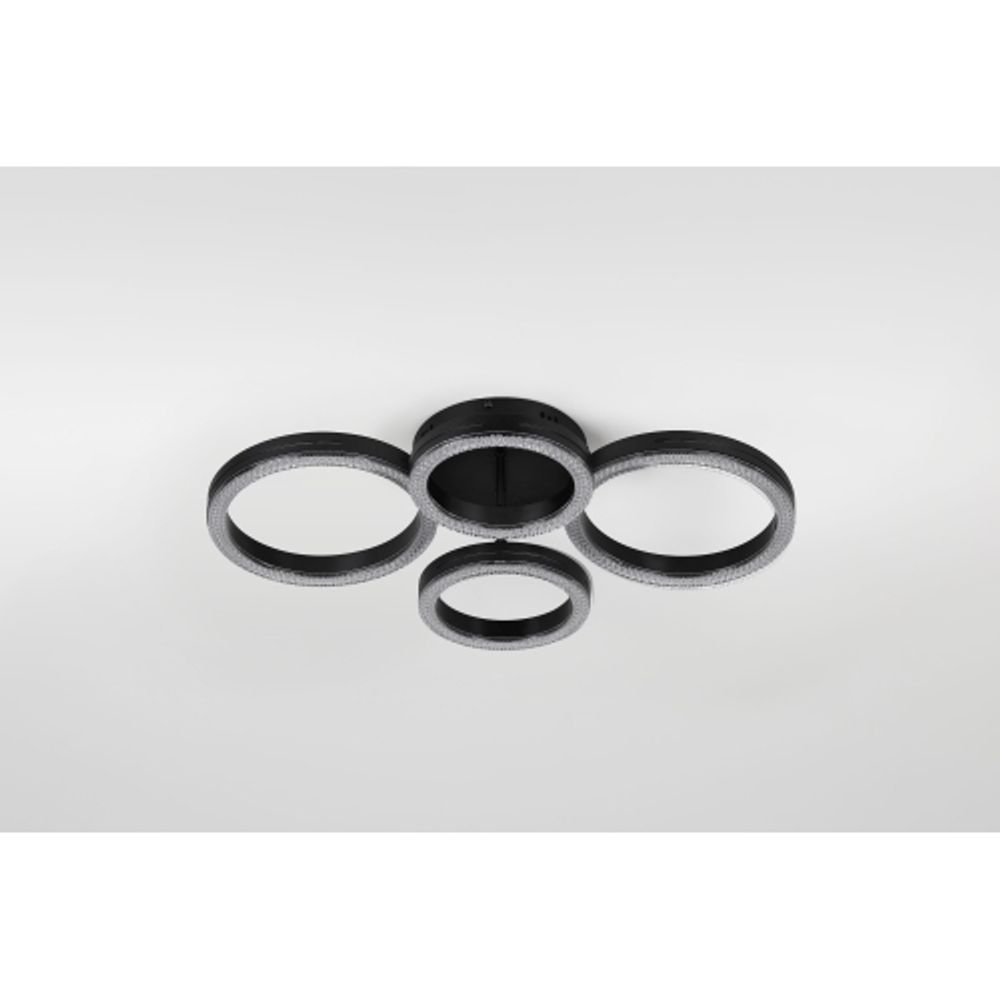Светильник потолочный светодиодный Rivoli Flora 6191-201 LED 75Вт 3000-6000К чёрный с пультом | Rivoli