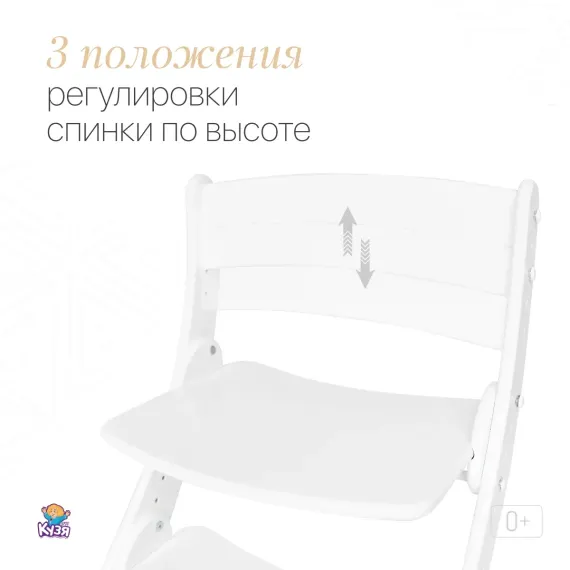 Растущий стул "ПАВЛИН"+, белый (Фабрика Друг Кузя) - фото: 5 Растущий стул "ПАВЛИН"+, белый - фото: 5