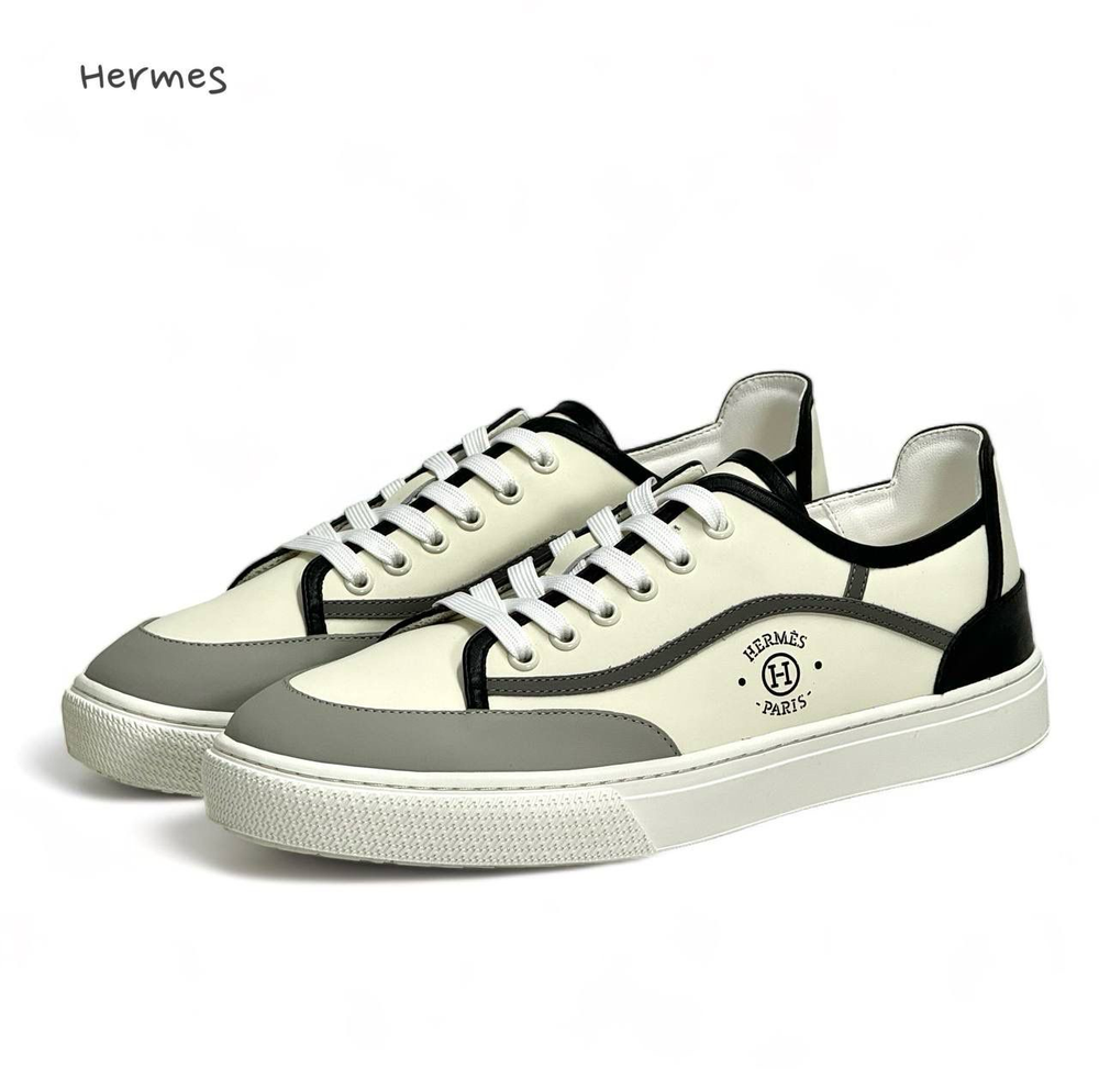 Кеды Hermes Get Sneaker White Grey Low Top