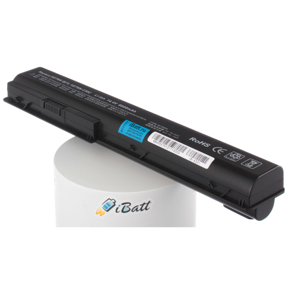 Аккумулятор iBatt 6600mAh, для HP- Pavilion dv7-1130us DV7-2200 dv7-2230eg dv7-3112eo dv7-3112sa dv7-3145ef HDX Premium