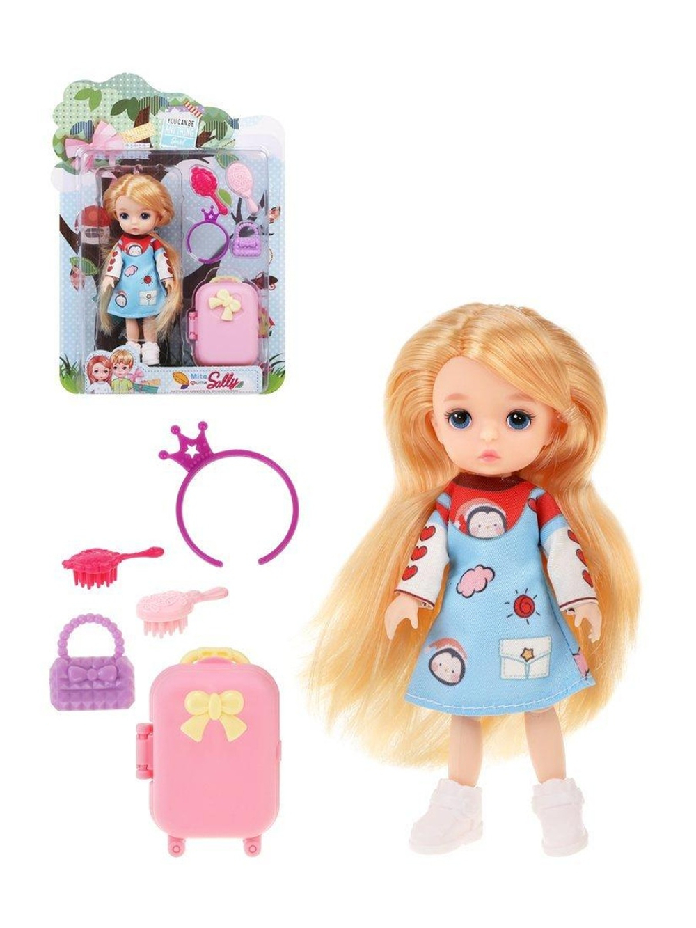 Игровой набор "Туристка" кукла 12 см, с аксесс, блистер 91087-B